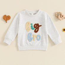 Load image into Gallery viewer, Baby Toddler Boys Big Bro Fuzzy Letter Embroidery Round Neck Long Sleeve Pullover Fall Top
