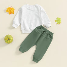 Load image into Gallery viewer, Baby Toddler Boys 2Pcs I Dig Fall Outfit Long Sleeve Tractor Pumpkin Print Top + Pants Set
