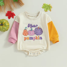 Load image into Gallery viewer, Baby Girls Boys Long Sleeve Bodysuit Halloween Hello Pumpkin Wicked Cute Basic Witch Print Romper
