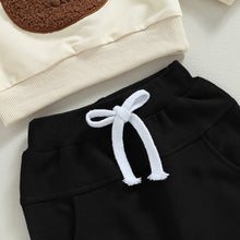 Load image into Gallery viewer, Toddler Baby Boy Girl 2Pcs Fall Outfits Long Sleeve Bear Embroidery Tops Pocket Pants Set
