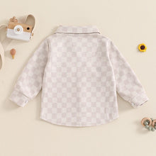 Load image into Gallery viewer, Baby Toddler Boys Girls Autumn Jacket Checkered Plaid Print Lapel Neck Long Sleeve Button Down Pockets Coat Top
