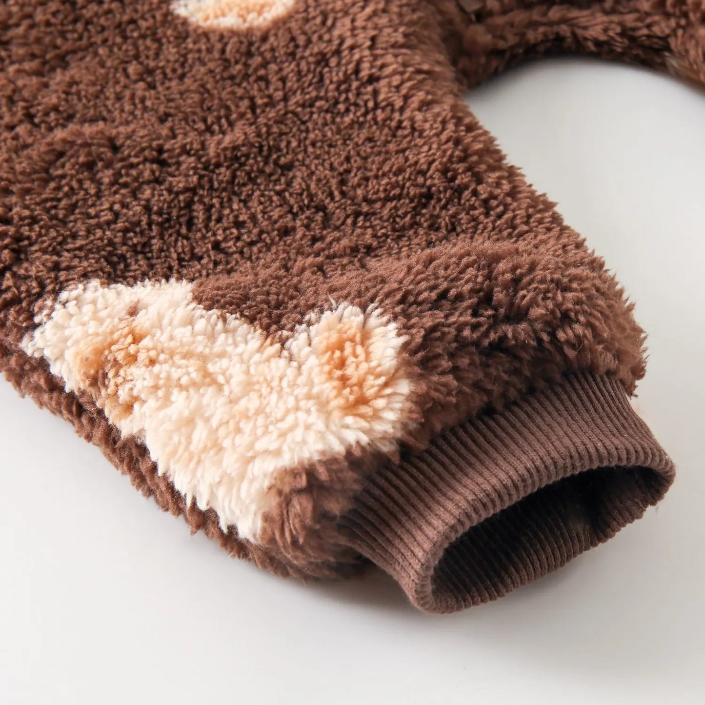 Baby Toddler Boy Girl Winter Clothes Thick Warm Fleece Bear Print Hooded Romper Long Sleeve Zipper Jumpsuit Cute Outfit