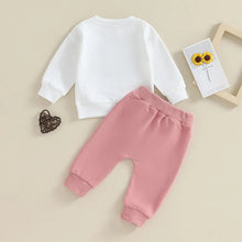 Load image into Gallery viewer, Baby Toddler Girls 2Pcs Outfit Letter Daddy&#39;s Girl Print Long Sleeve Crewneck Top and Elastic Pants Set Fall Clothes
