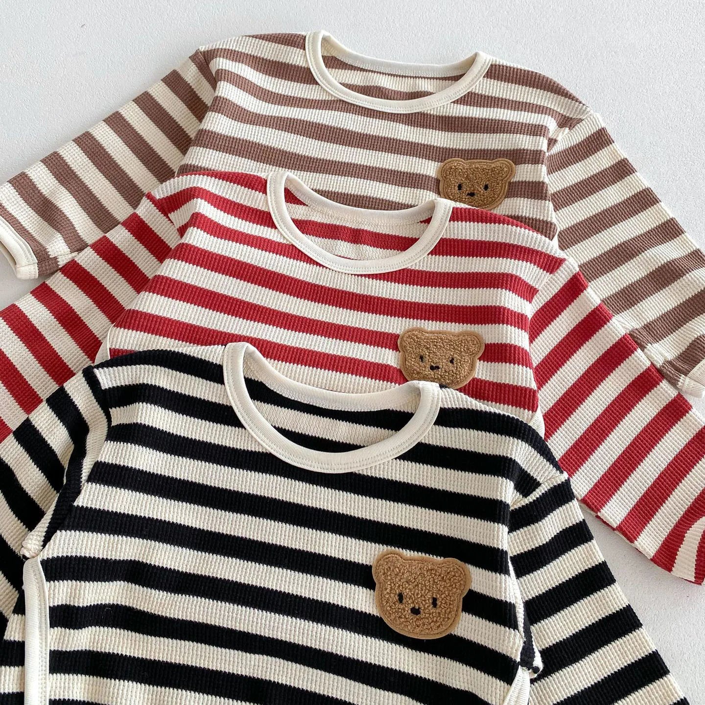 1-4T Newborn Kid Toddler Baby Boy Girl 2pcs Clothes Set Striped Cotton Sweatshirt Swet Long Sleeve Top Pant Suit Autumn Outfit