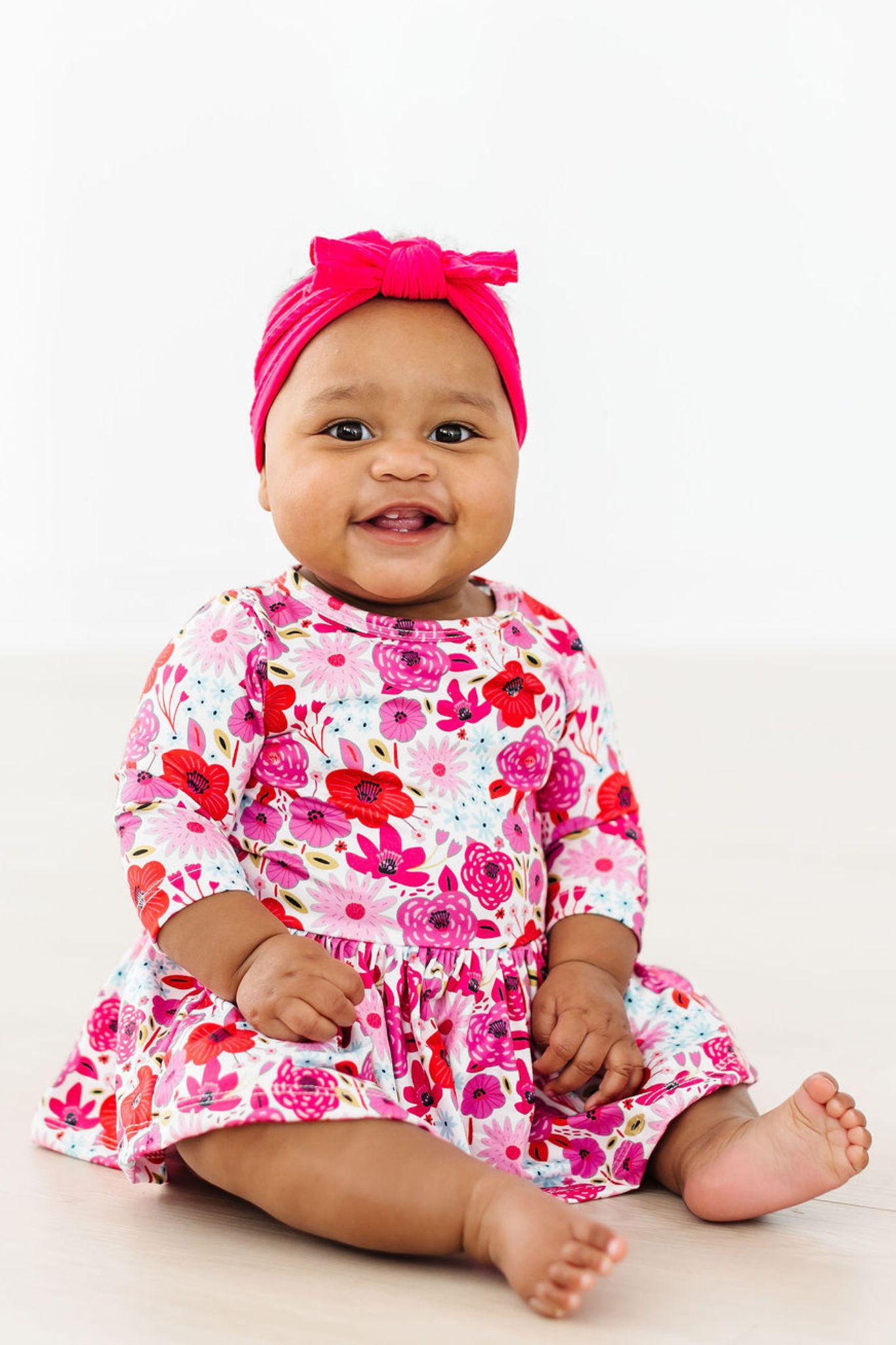 Secret Garden 3/4 Sleeve Twirl Bodysuit Romper