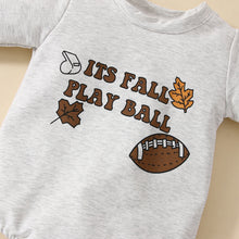 Load image into Gallery viewer, Baby Boy Girl Football Season Clothing Long Sleeve Letter Printed Jumpsuit Romper
