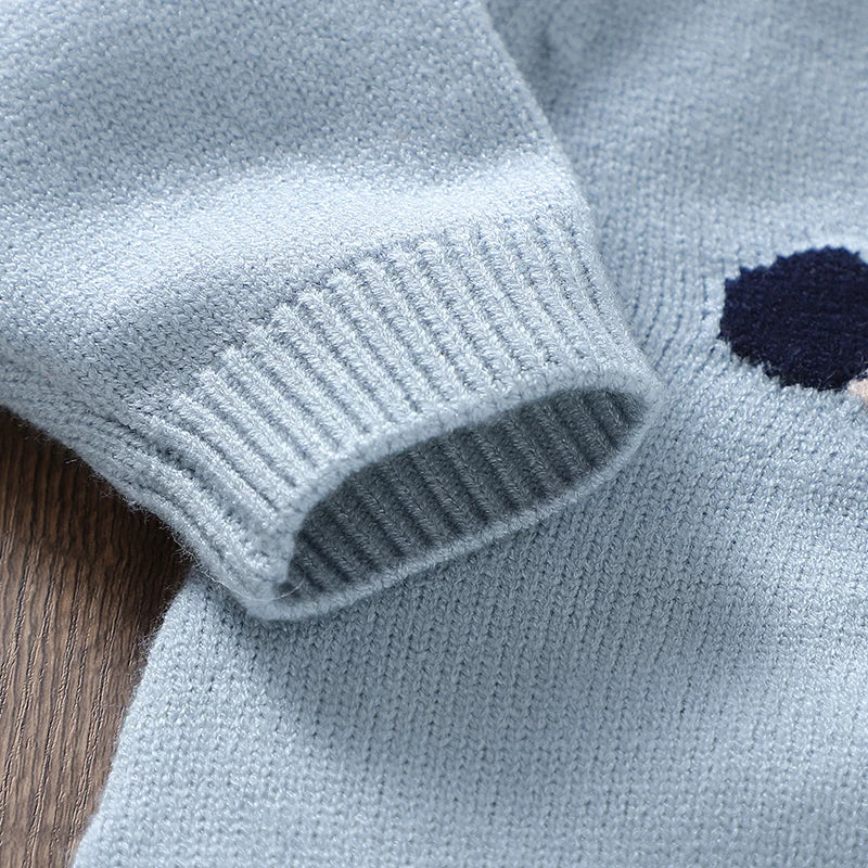Newborn Dog Design Knitted Bodysuit Romper