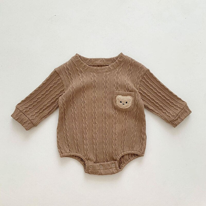 Long Sleeve Boys One Piece Bodysuit Romper