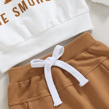 Load image into Gallery viewer, Toddler Baby Boy Girl 2Pcs Fall Outfits Long Sleeve Here for the Smores Print Tops Pants
