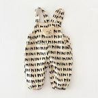 Teddy Bear Stripe Jumpsuit Romper