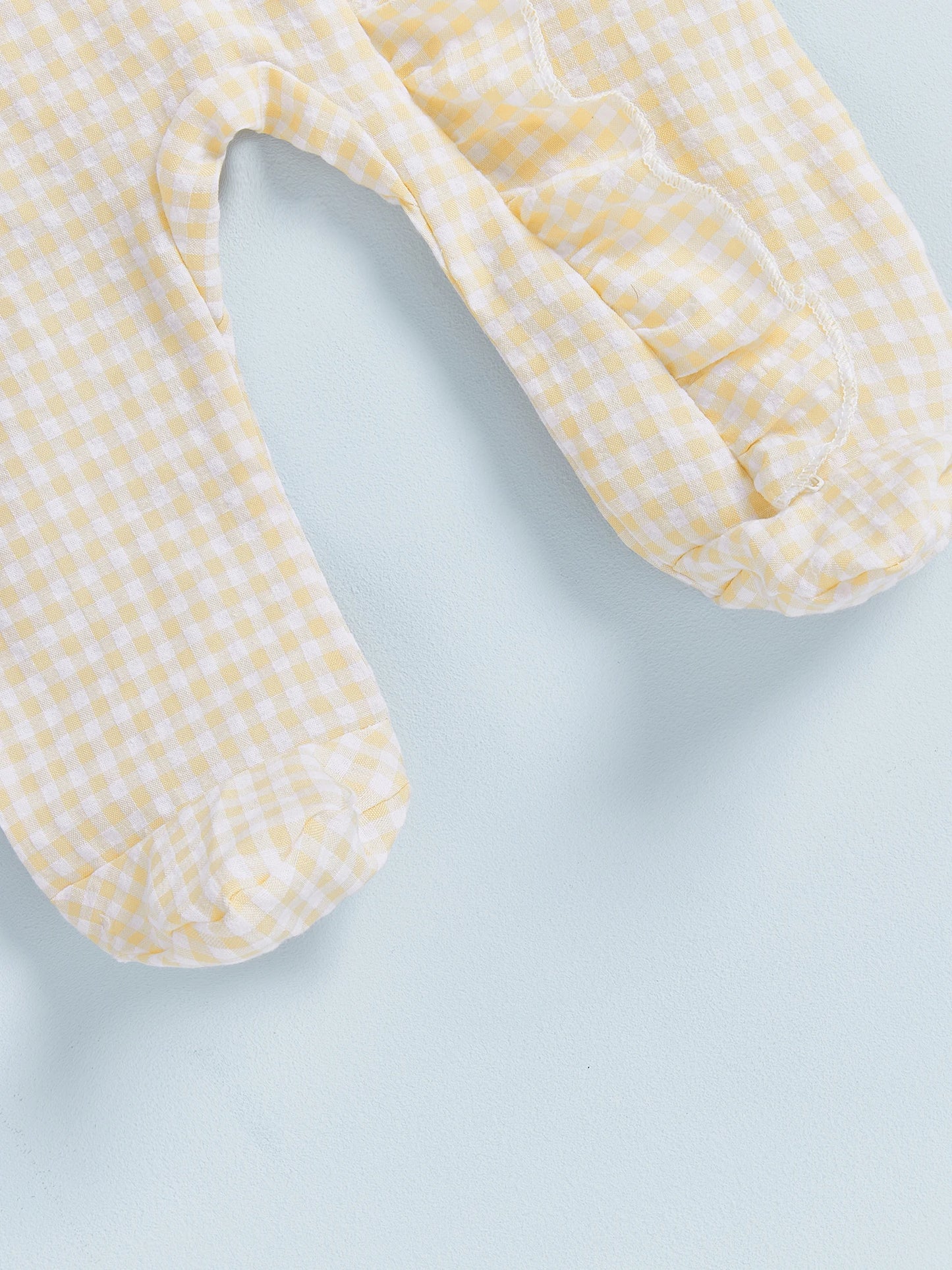 Baby Girl 2Pcs Fall Footies and Headband Set Plaid Ruffled Trim Zip Front Long Sleeve Zipper Romper