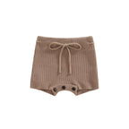 Baby Girls Solid Color Knit Shorts