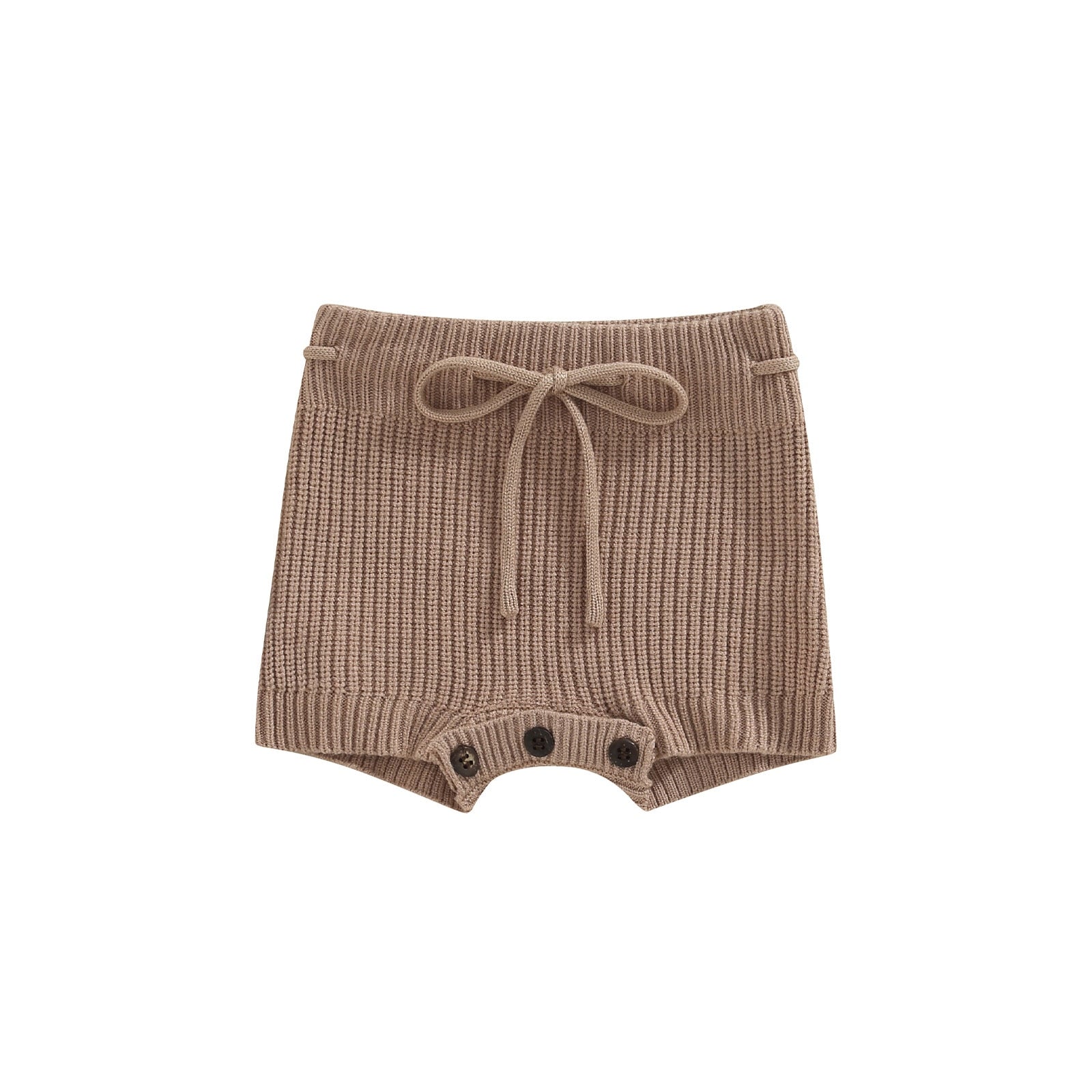 Baby Girls Solid Color Knit Shorts