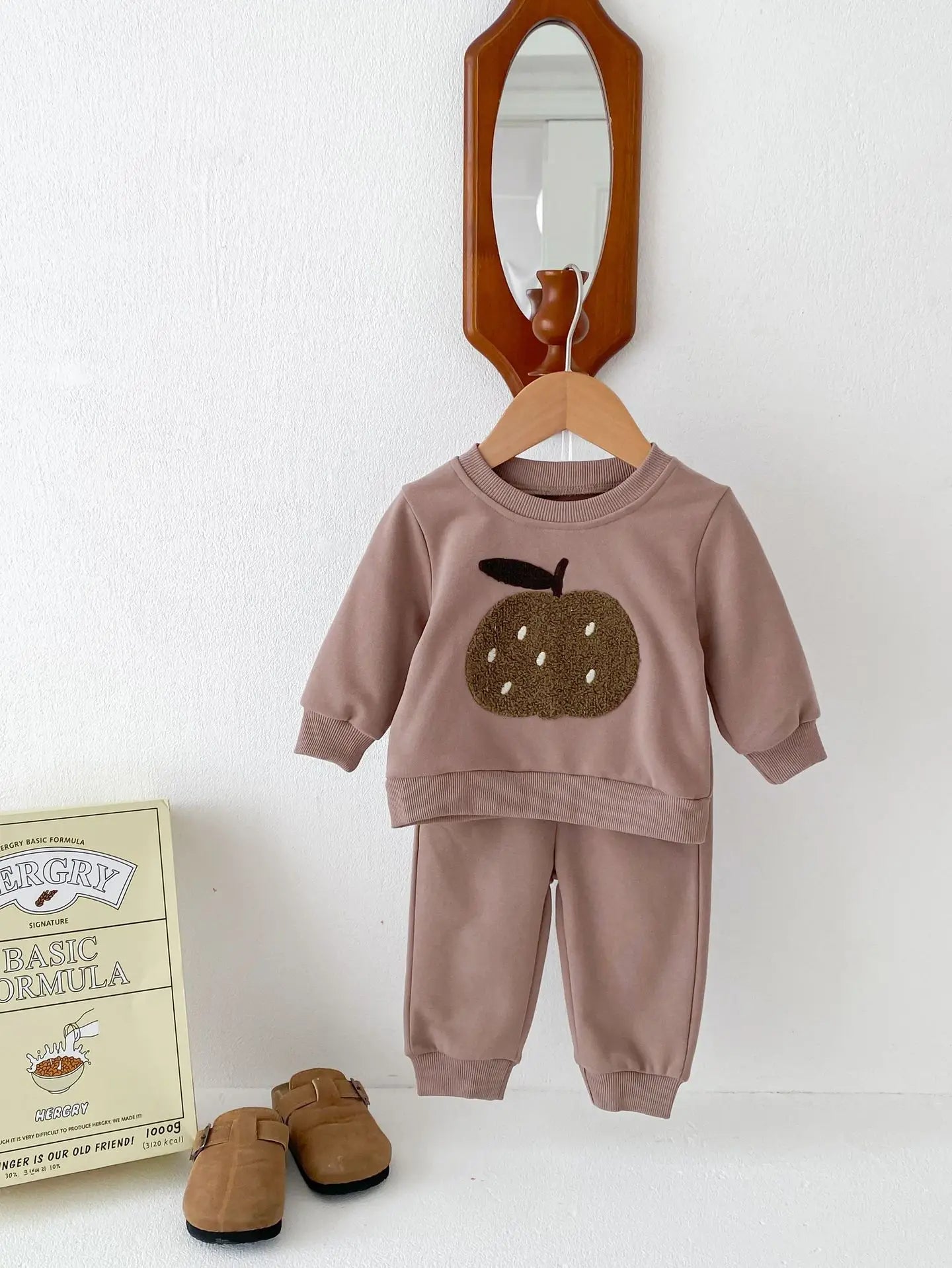 Baby Toddler Boy Girl 2Pcs Clothes Set Autumn Winter Infant Jogger Set Long Sleeve Pullover Top Pant Suit Outfit