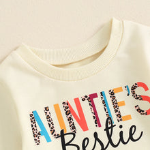 Load image into Gallery viewer, Baby Toddler Girl Auntie&#39;s Bestie Casual Letter Print Crew Neck Long Sleeve Pullover Top
