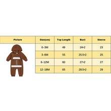 Load image into Gallery viewer, Baby Boys Football Pattern Zipper Romper Fleece Long Sleeve Full Length Zip Up Hooded Jumpsuit Fall
