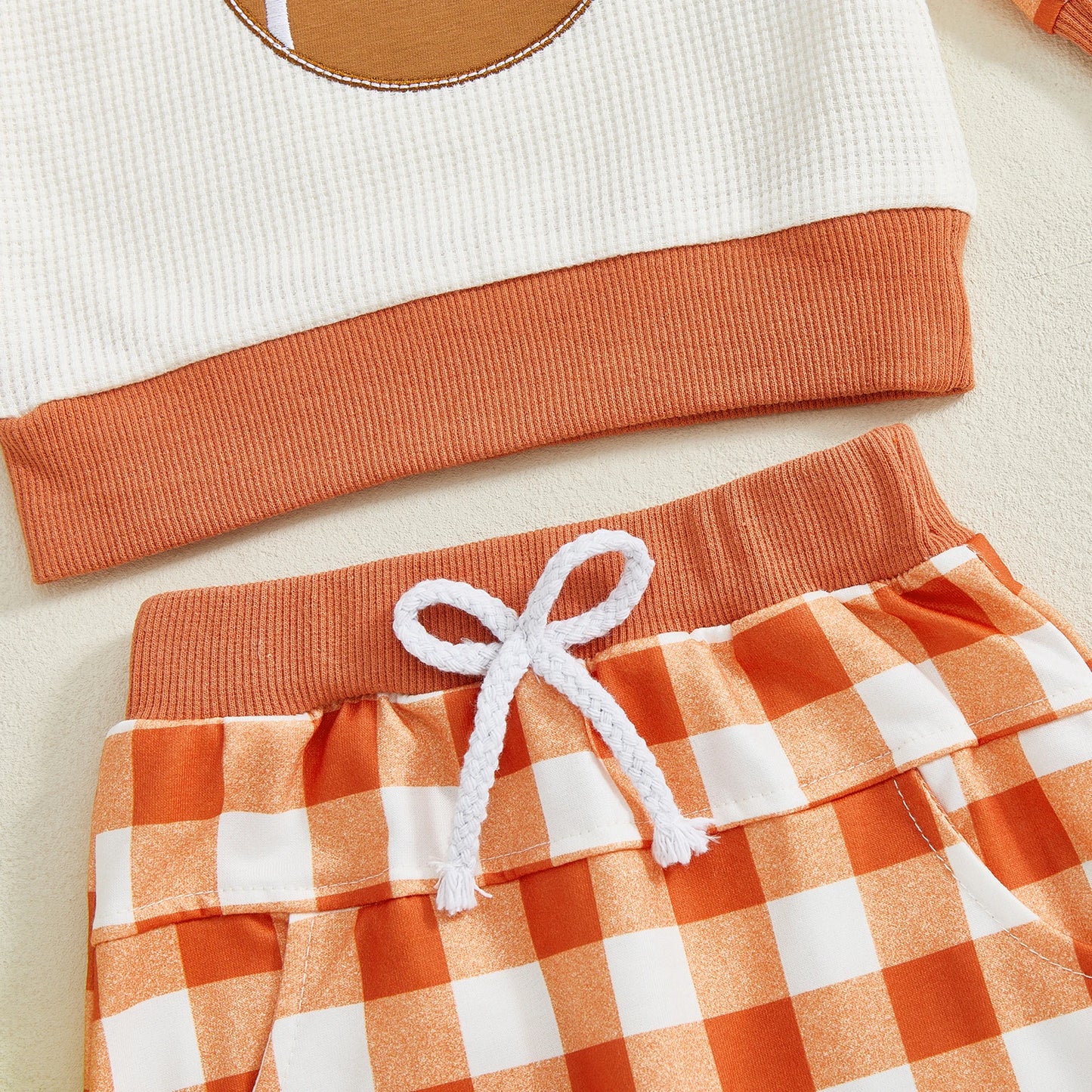 Baby Toddler Boys 2Pcs Plaid Jogger Set Fall Turkey Football Pattern Long Sleeve Round Neck Pullover Top Pants Thanksgiving Outfits