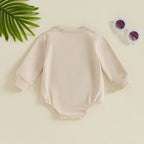 Baby Boy Girl Bodysuit Football Embroidered Long Sleeve Fall Jumpsuit Romper