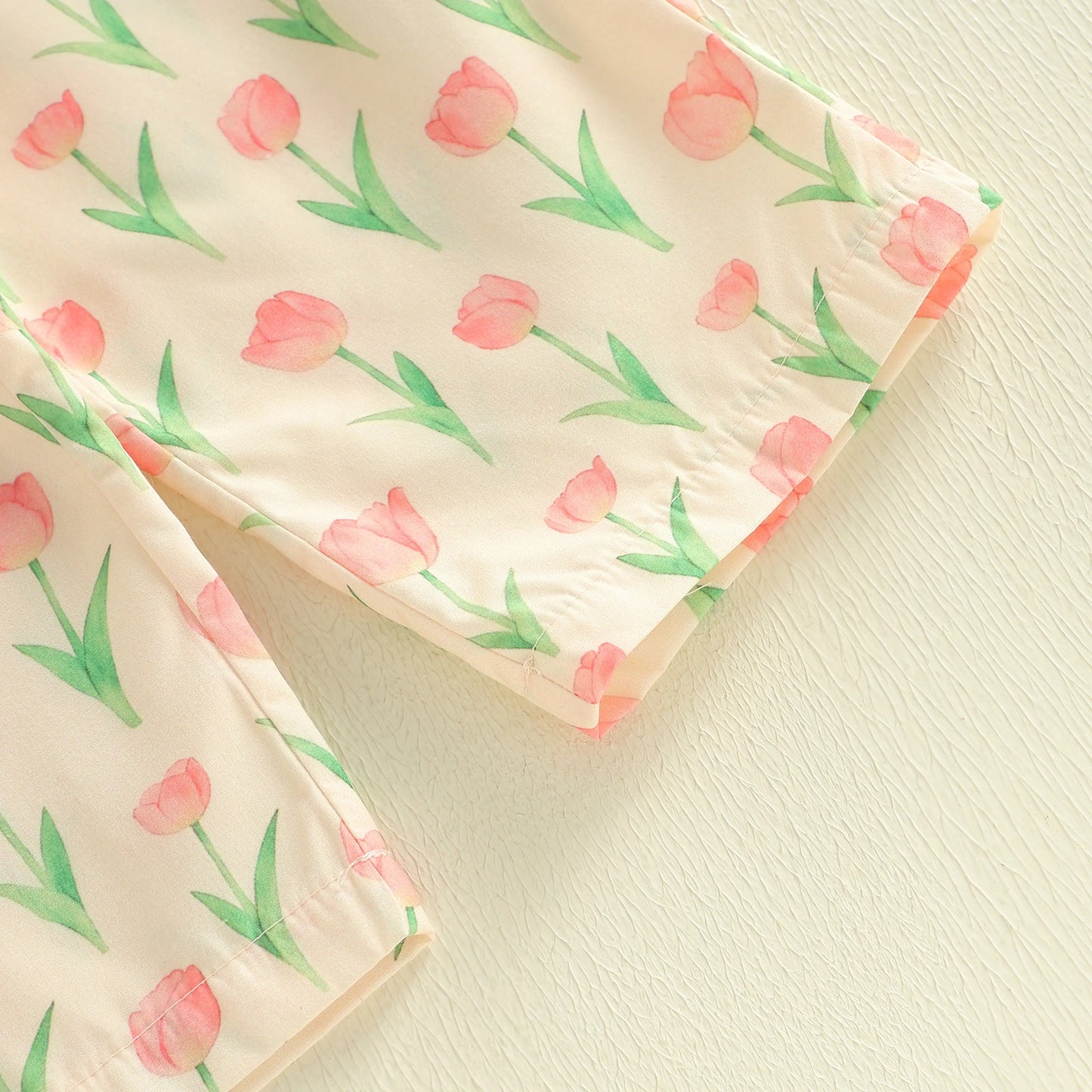 Baby Toddler Girls 2Pcs Outfit Sleeveless Tulip Print Cami Tank Top Pants Spring Set