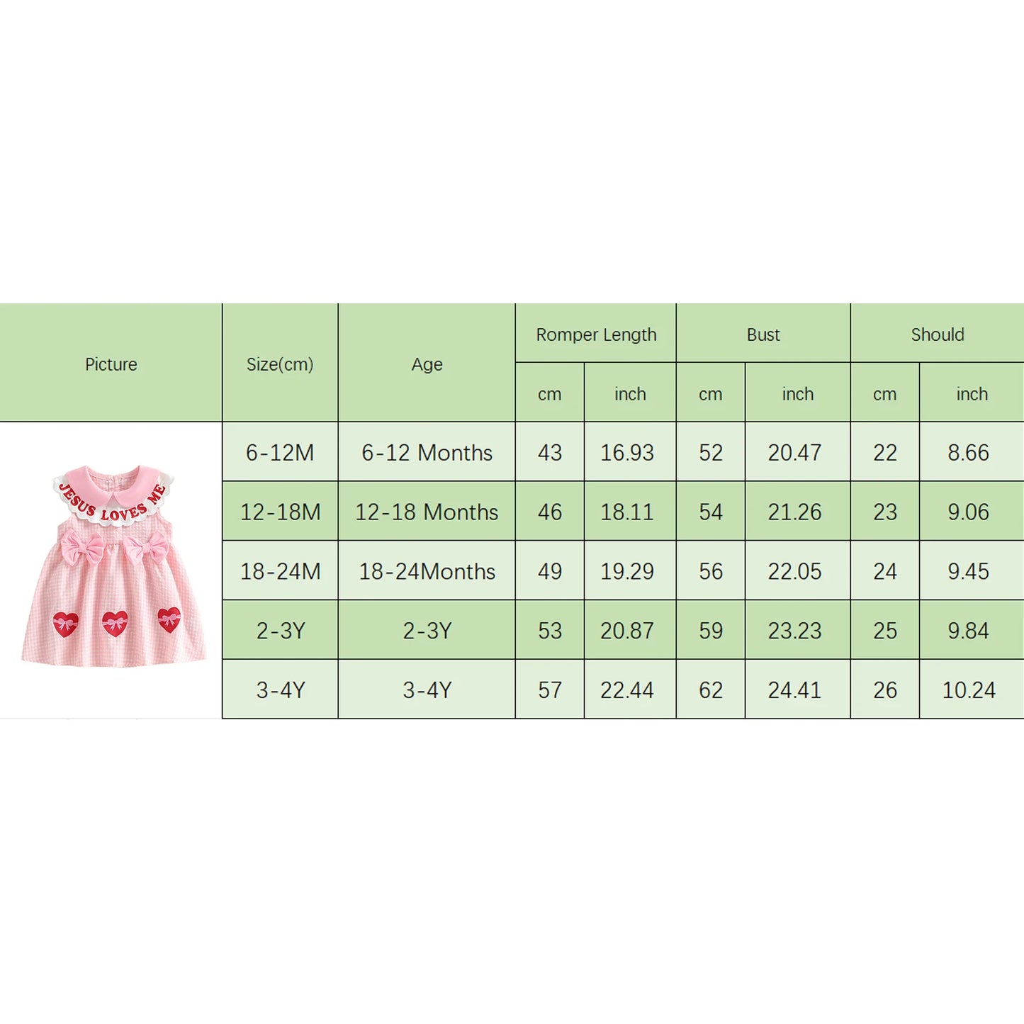 Baby Toddler Girls A-line Dress Valentine's Day Jesus Loves Me Sleeveless Doll Collar Letter Heart Embroidery Plaid Dress