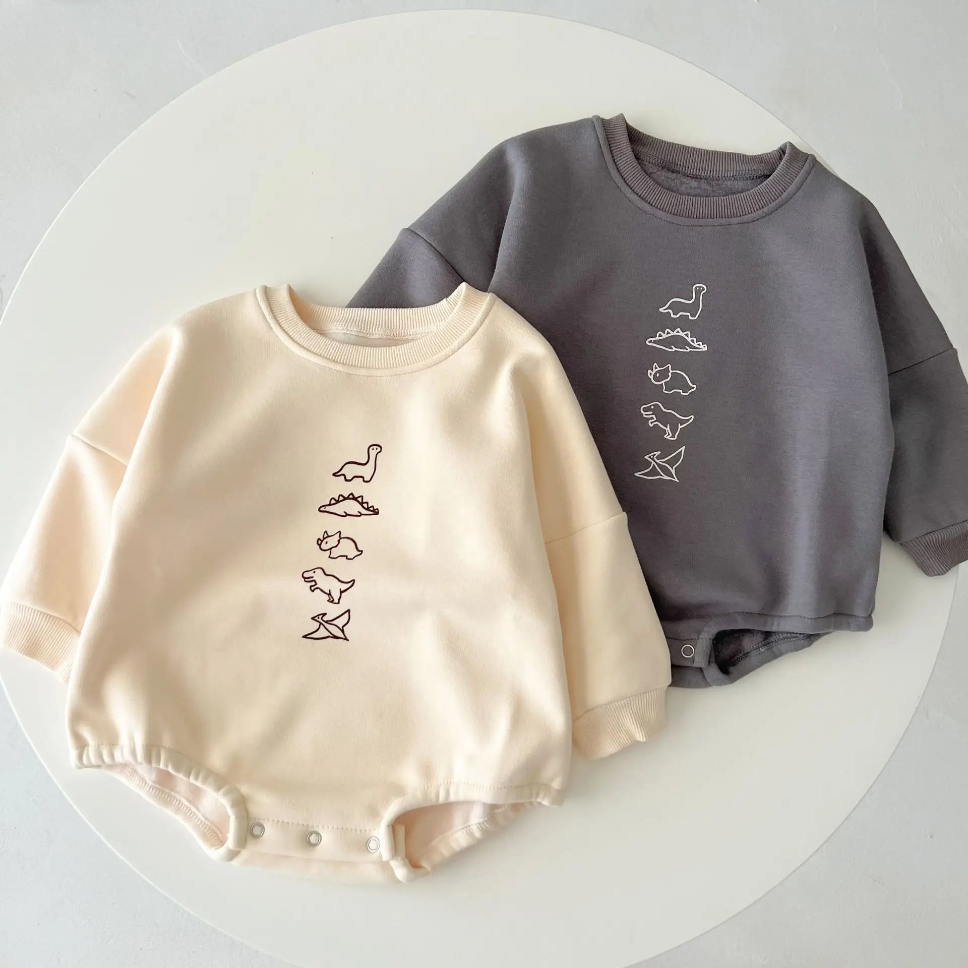 Dinosaur Sweatshirt Bodysuit Romper