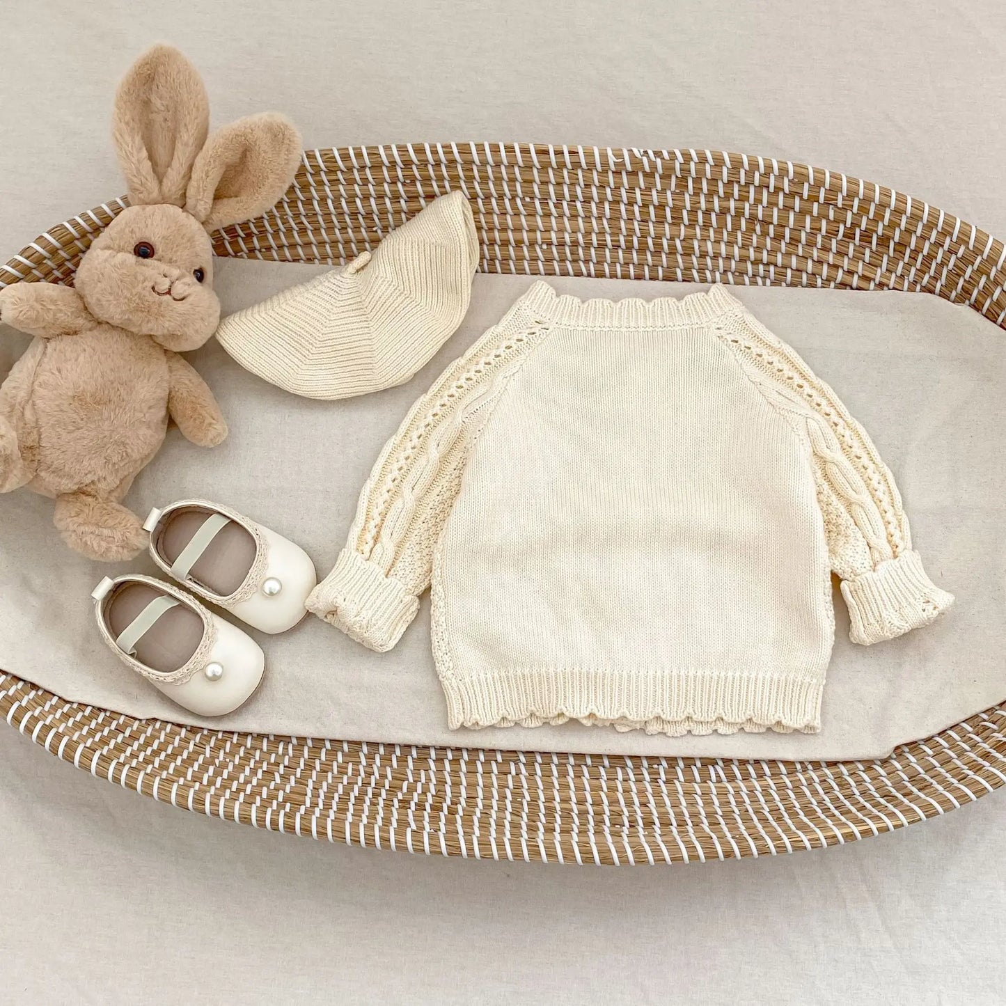 Baby Toddler Girl Sweater Cardigan Winter Clothes Long Sleeve Knitwear Warm Thick Button Up Knit Top