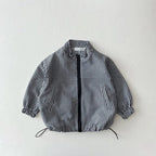 Checkered Lightweight Zip Up Jacket