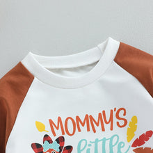 Load image into Gallery viewer, Baby Toddler Boys Girls 2Pcs Clothes Outfit Thanksgiving Letter Print Mommy&#39;s Little Turkey Long Sleeve Top Pants Set
