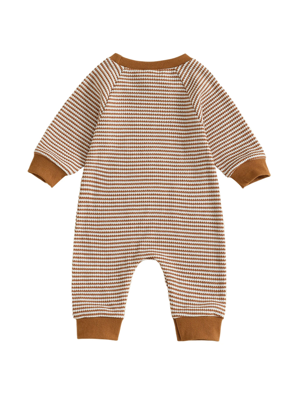 Baby Boy Fall Football Romper Casual Stripe Print Long Sleeve Game Day Jumpsuit