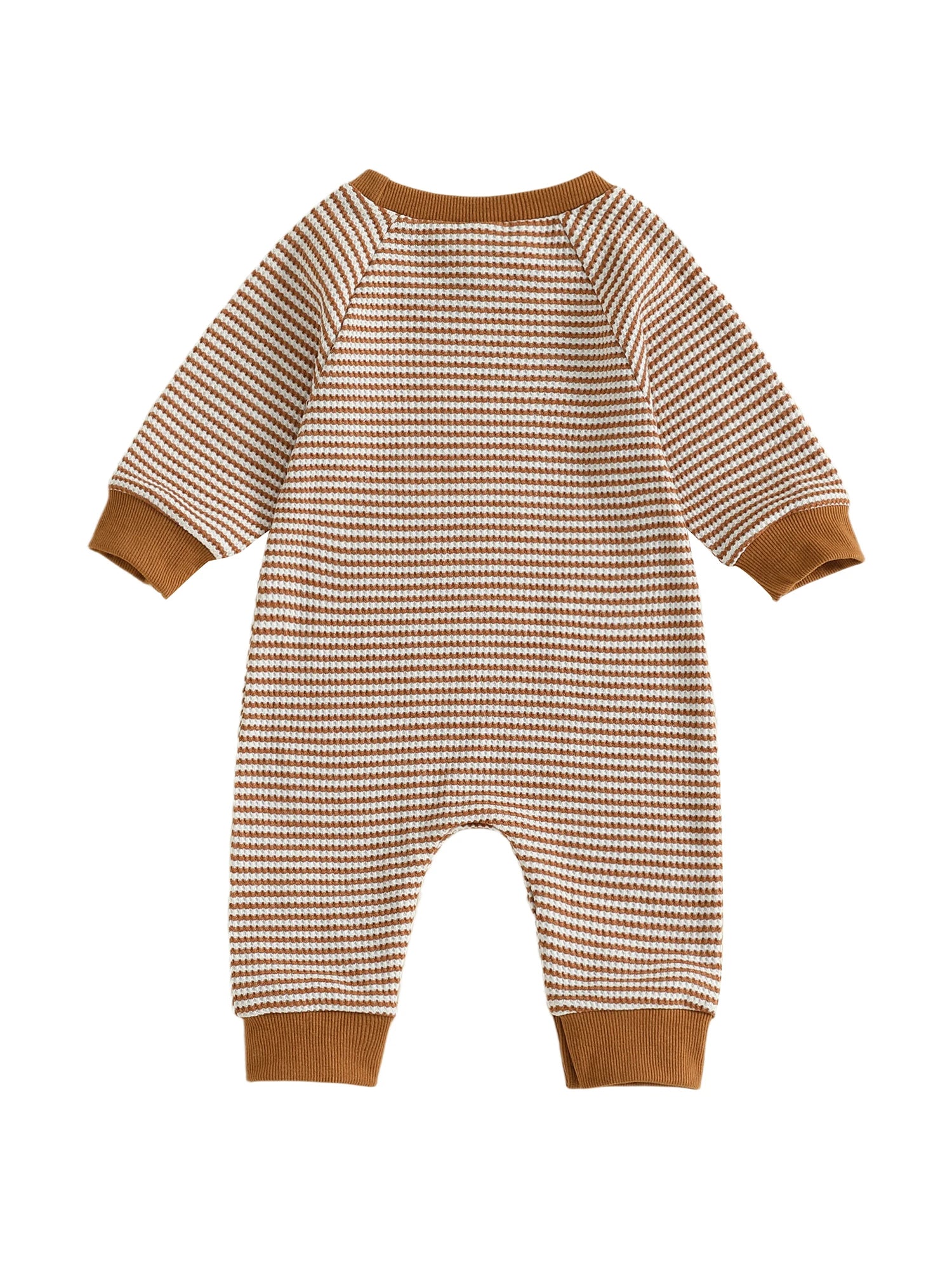 Baby Boy Fall Football Romper Casual Stripe Print Long Sleeve Game Day Jumpsuit