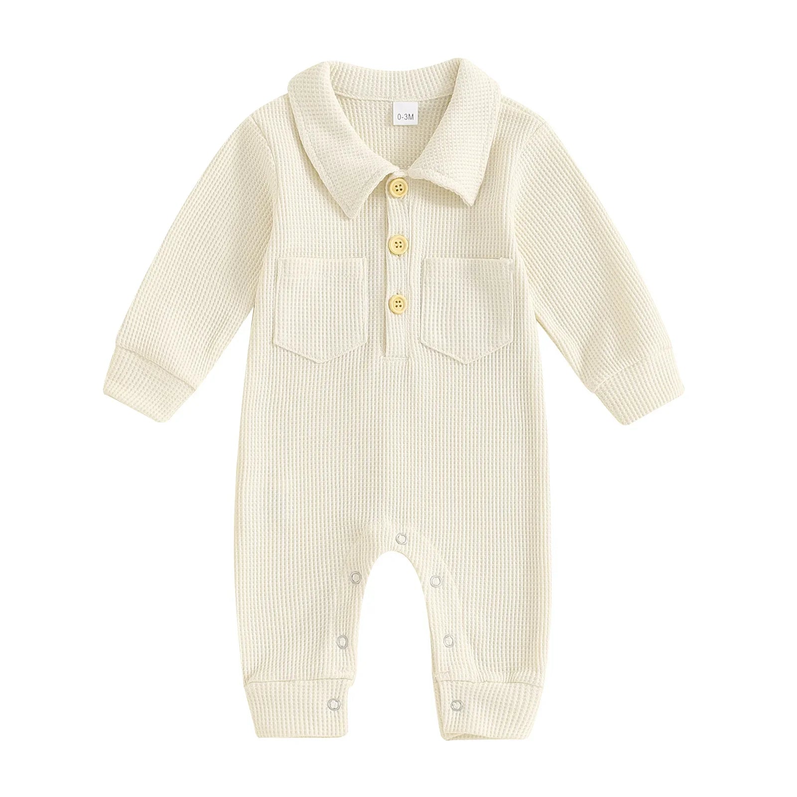 Turn Down Collar Boys Jumpsuit Romper