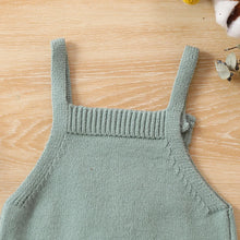 Load image into Gallery viewer, Baby Boy Girls Bunny Easter Knit Rompers Sleeveless First Easter Rabbit Stripes Strap Rompers Baby Clothes
