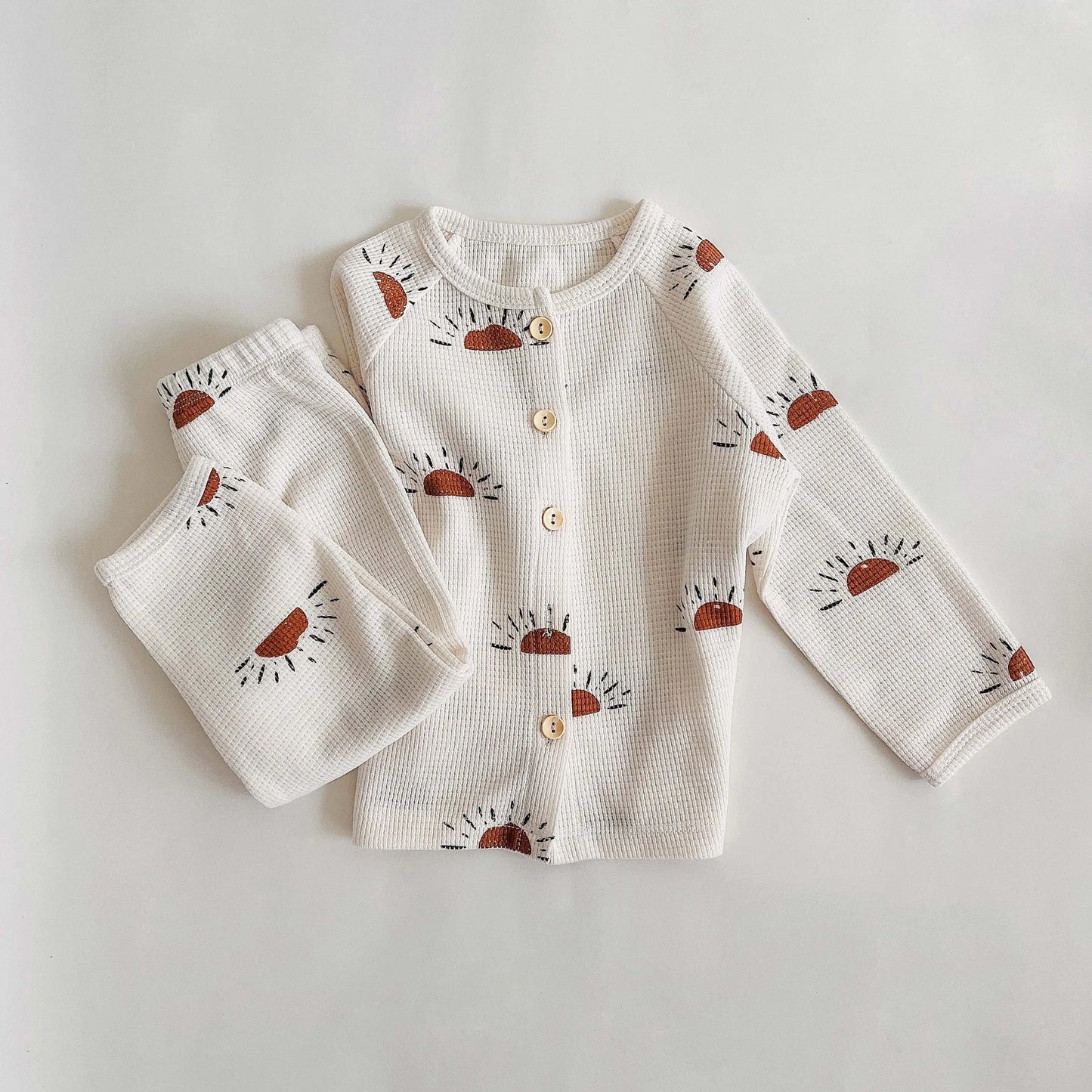 Toddler Kid Boy Girl 2Pcs Clothes Set Autumn Winter Infant Pajamas Set Long Sleeve Top Pants Suit Children Homewear Outfit
