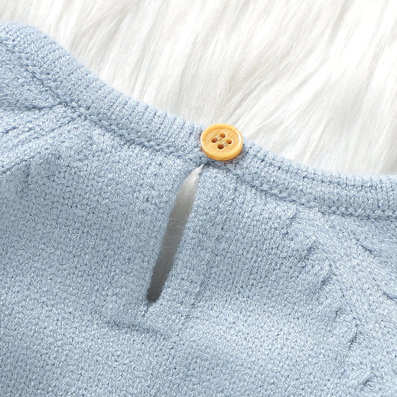 Newborn Dog Design Knitted Bodysuit Romper