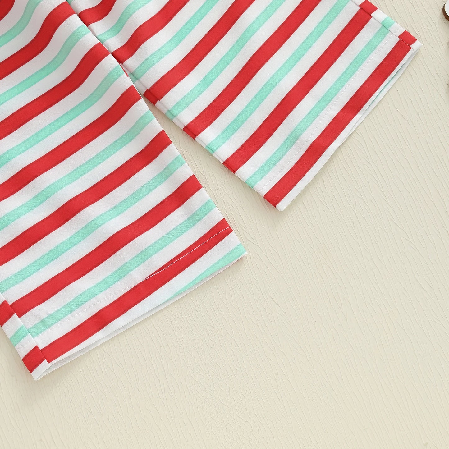 Baby Toddler Boy Girl 2Pcs Christmas Outfits Long Sleeve Gingerbread Man Embroidery Tops + Pants Set Clothes