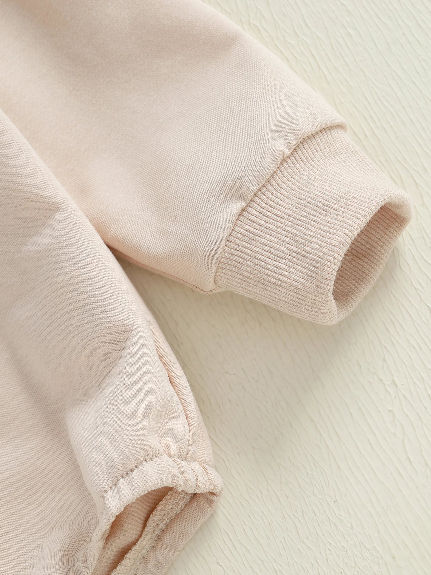 Baby Girls Fall Romper Bow Hockey / Game Day Letter Print Long Sleeve Round Neck Bubble Jumpsuit