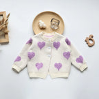 Heart Print 2 Piece Sweater Set