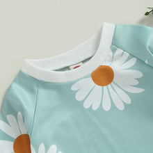 Load image into Gallery viewer, Baby Girl Bodysuit Cute Daisy Print Crew Neck Long Sleeve Romper Outfit
