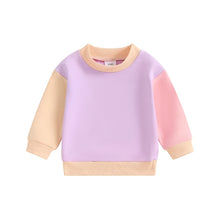 Load image into Gallery viewer, Baby Toddler Kids Girls Boys Contrast Color Crew Neck Long Sleeve Pullover Fall Clothes Top
