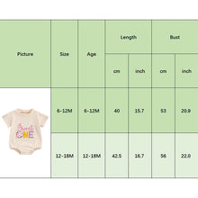 Load image into Gallery viewer, Baby Girl First Birthday Short Sleeve Sweet One Embroidery Bubble Romper Jumpsuit
