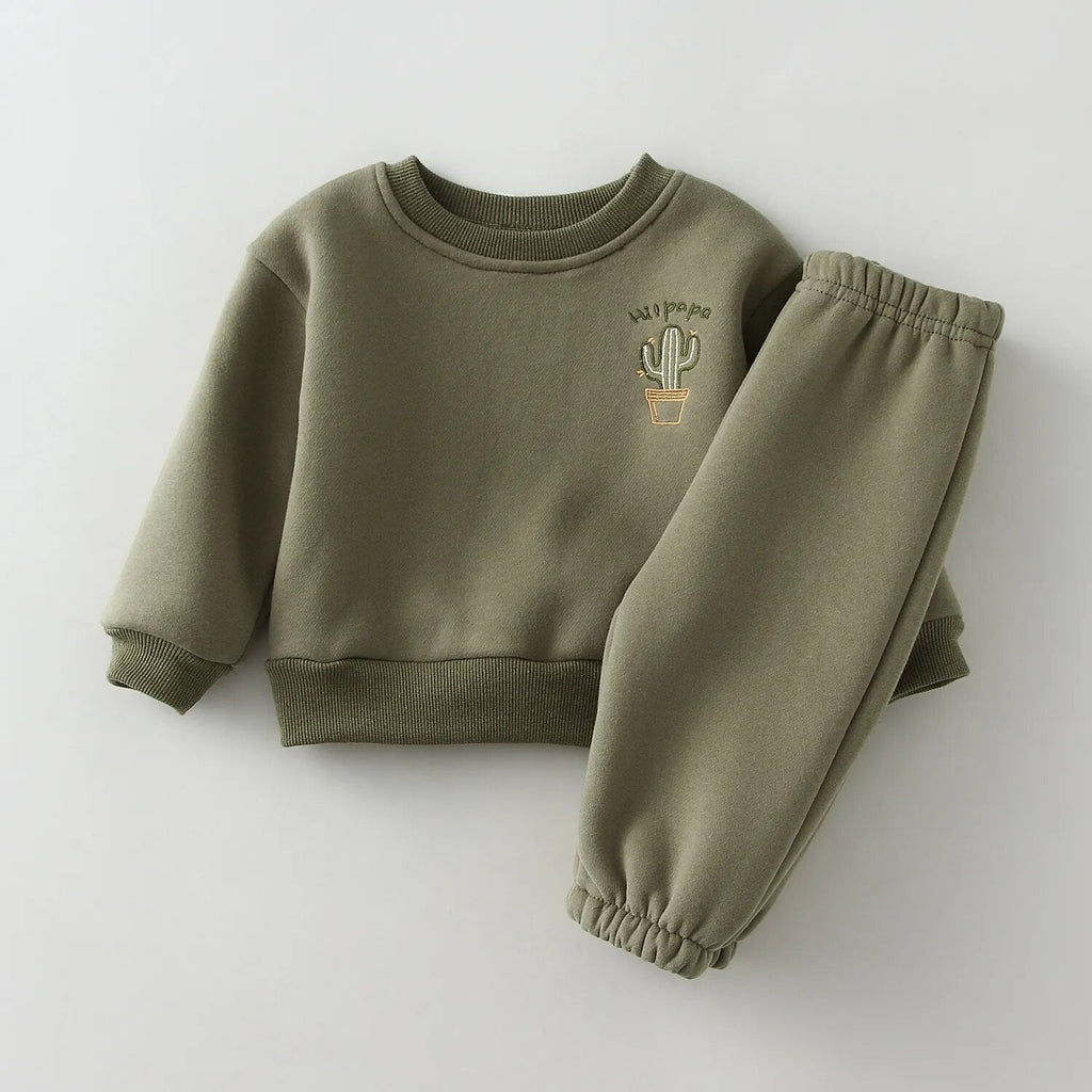 Embroidered Patch Jogger Set