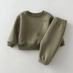 Embroidered Patch Jogger Set