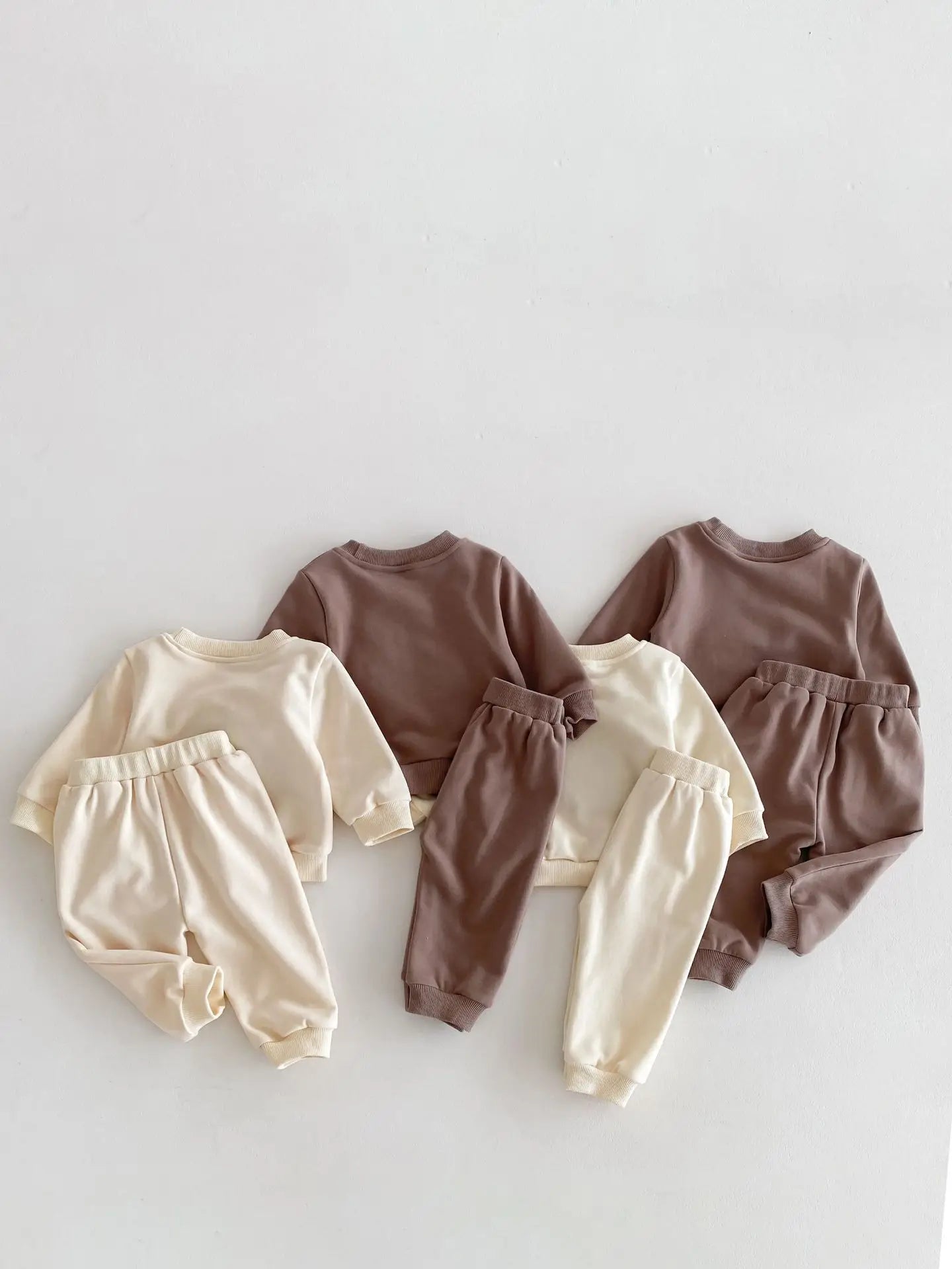 Baby Toddler Boy Girl 2Pcs Clothes Set Autumn Winter Infant Jogger Set Long Sleeve Pullover Top Pant Suit Outfit