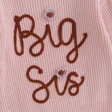 Load image into Gallery viewer, Toddler Baby Kids Girl Chunky Knit Sweater Top Little Sister Lil Sis Print Letters
