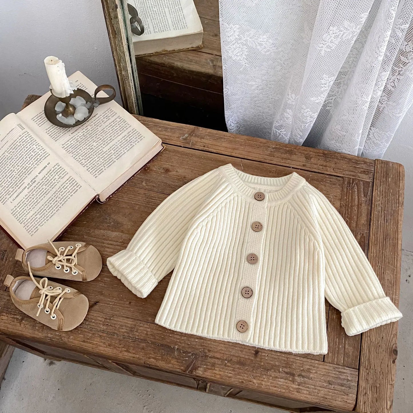 Baby Toddler Boy Girl Sweater Cardigan Knit Winter Clothes Thick Warm Knitwear Long Sleeve Top