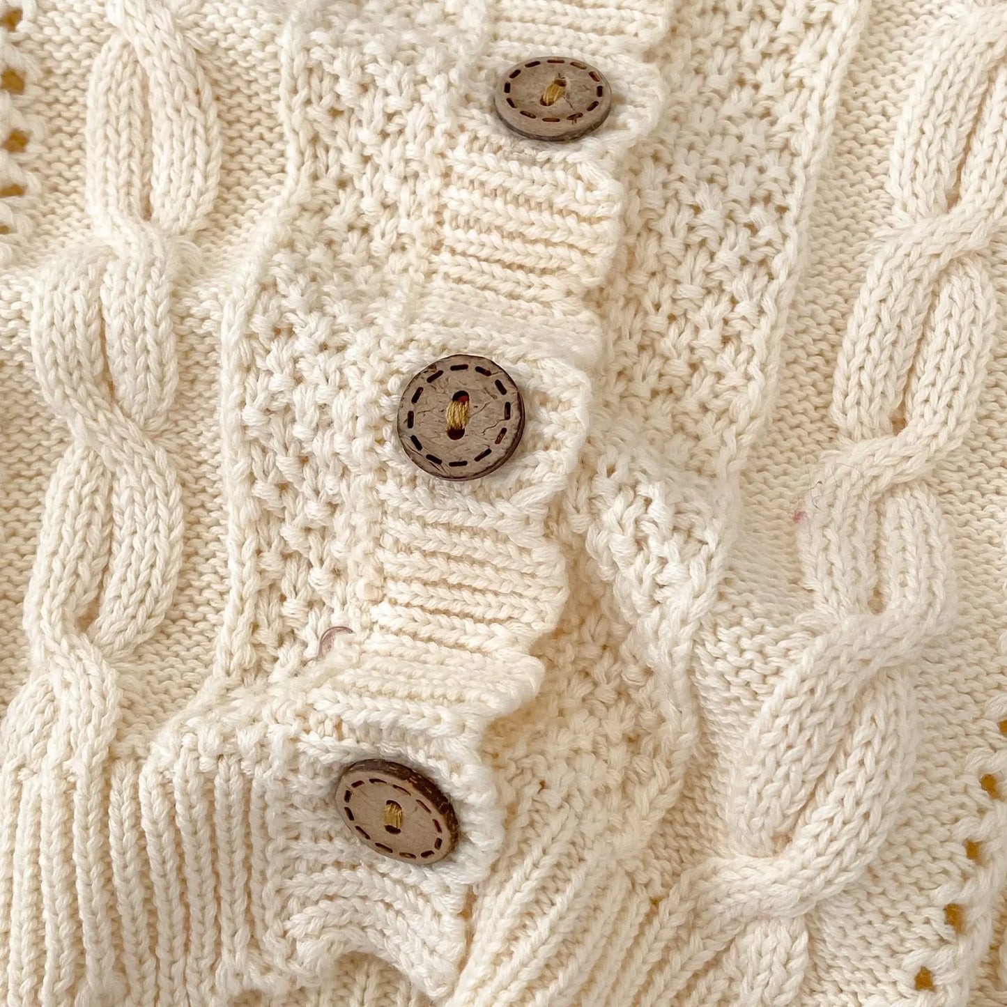 Baby Toddler Girl Sweater Cardigan Winter Clothes Long Sleeve Knitwear Warm Thick Button Up Knit Top