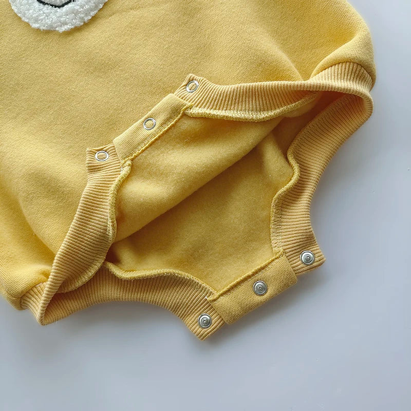 Fuzzy Smile Bodysuit Romper