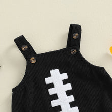 Load image into Gallery viewer, Baby Boys Girls Corduroy Overalls Sleeveless Football Embroidery Romper Fall
