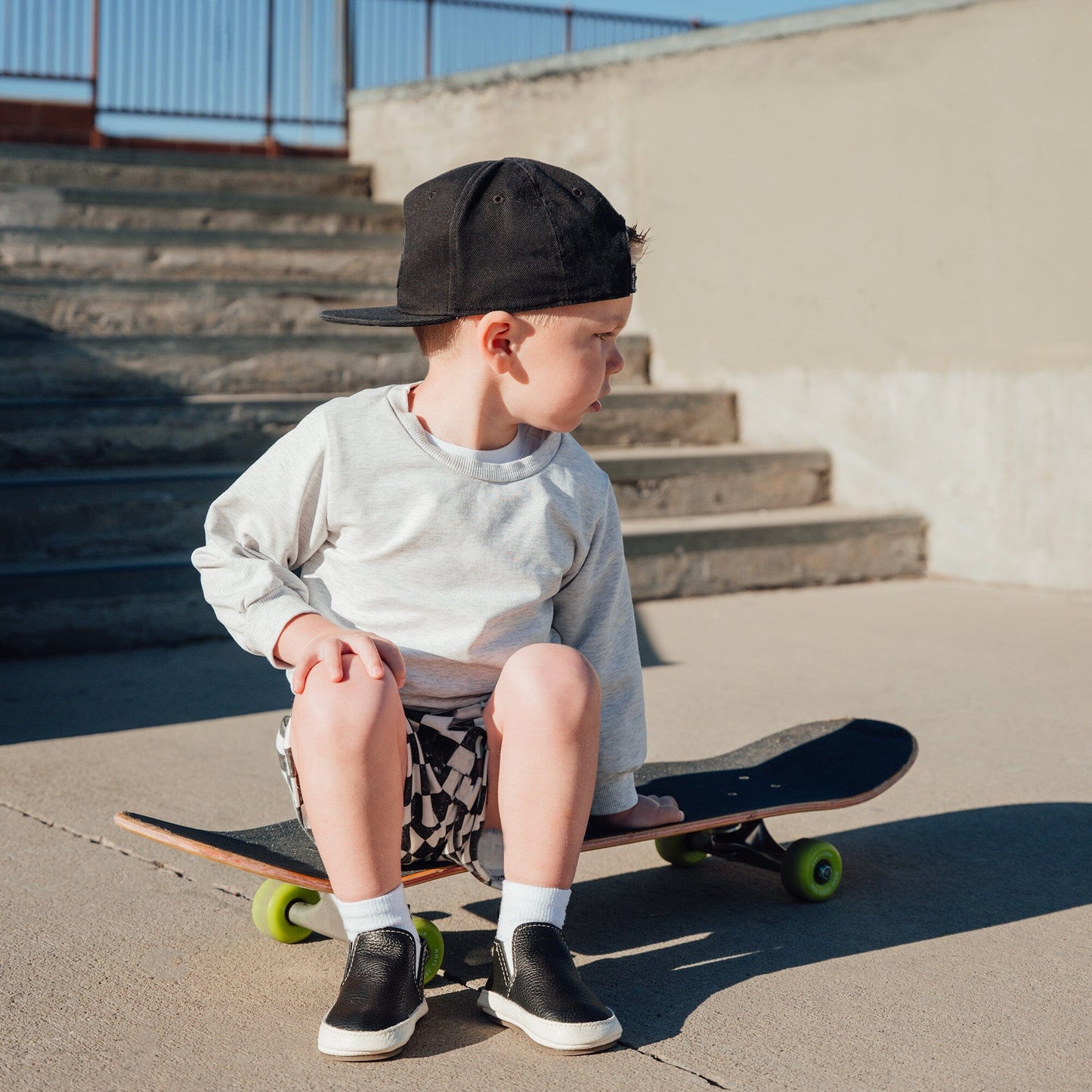 Ebony Slip On Baby Shoe