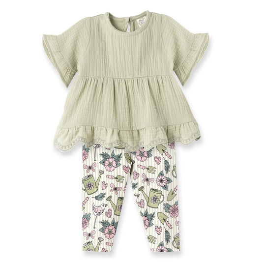 Garden Bloom Top & Leggings Floral Set